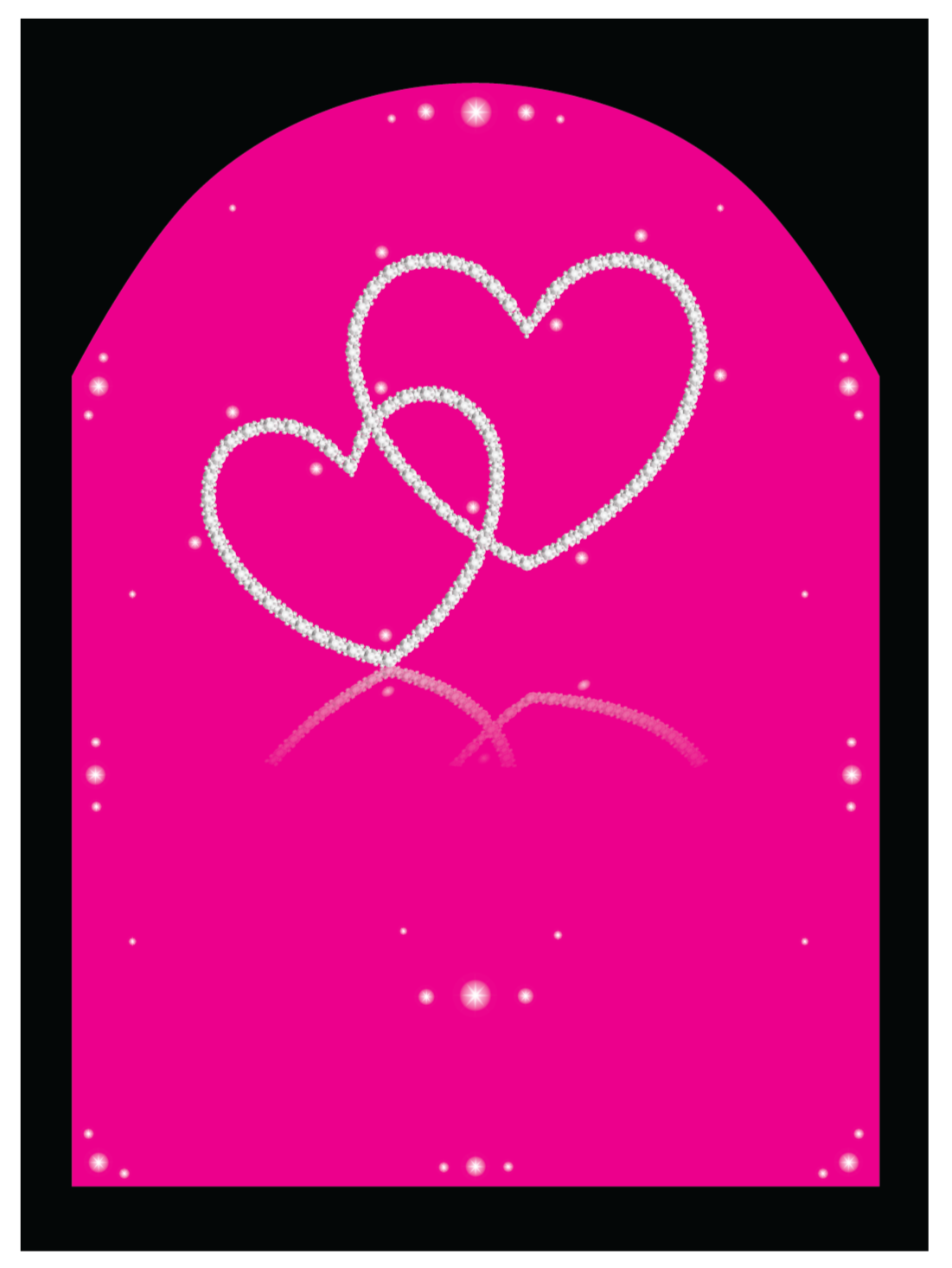 The original main wedding label design. There are no words shown in this example as the text was added on separately by the client.