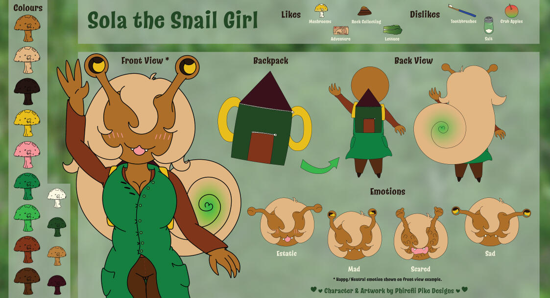 A reference sheet of original Sola.